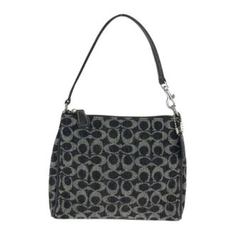 Coach Pre-owned Mini Bags, female, Black, Size: ONE SIZE Pre-owned Mini Signature Wool Handbag