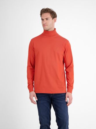 Lerros Sweatshirt LERROS Rollkragenshirt aus weicher Baumwolle, Herren, Gr. 3XL, scandinavian rot, 100% Baumwolle, Sweatshirts Sweatshirt