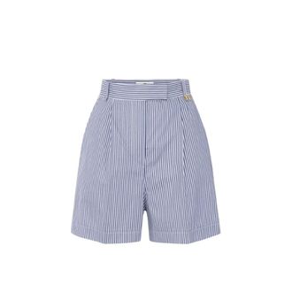 Elisabetta Franchi Casual Shorts, female, Multicolor, Size: M Striped Stretch Cotton Shorts