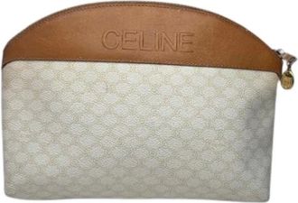 Celine Pre-owned Clutches, female, White, Size: ONE SIZE Pre-owned Leather Clutch