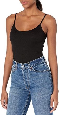 Michael Stars Marta Strappy Tank Top Womens Clothing Black (US 0-12), Cotton/Nylon