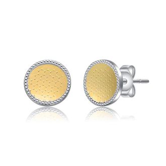 Rachel Glauber Eternal Harmony Two-Tone Circle Earrings