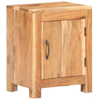 vidaXL Mesita De Noche De Madera Maciza De Acacia 40x30x50 Cm Vidaxl