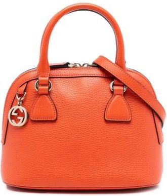 Gucci Pre-owned Handbags, female, Orange, Size: ONE SIZE Pre-owned Vintage Satchel