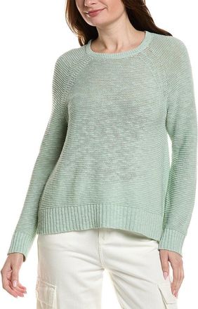 Eileen Fisher Crewneck Raglan Sleeve Linen-Blend Sweater