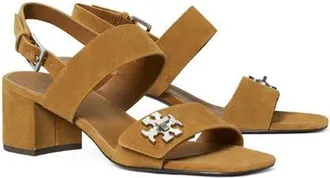 Tory Burch Turnlock Block Heel Slingback Slide Sandal in Wild Tabacco at Nordstrom, Size 10.5