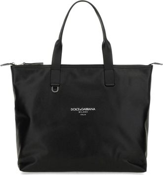 Dolce & Gabbana Mens Medium Shopping Bag Black Calf Handbags Hand