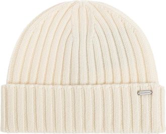 Paul & Shark Wool Beanie - Dames - Hoeden - Beige - ONE Size - Wol - Accessoires