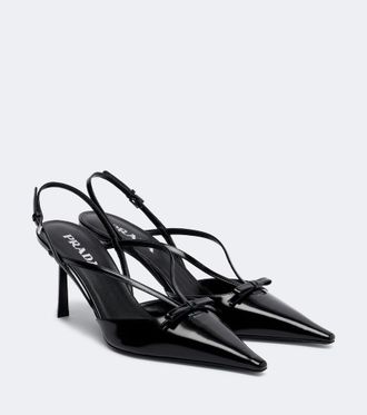 Prada Leather slingback pumps