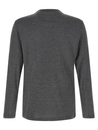 Brunello Cucinelli Silk and Cotton Jersey T-Shirt - Grey