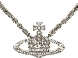Vivienne Westwood Bas Relief orb-charm necklace - women - Brass - OS - Silver