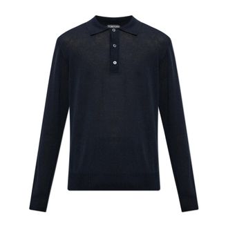 Tom Ford Heren, Tops, Blauw, Maat: M Linnen
