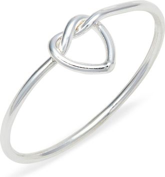 Set & Stones Heather Heart Ring in Silver at Nordstrom, Size 8