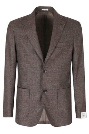 Breras Milano Brown Single-Breasted Virgin Wool Jacket