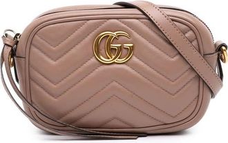 Gucci Pre-owned Gucci Mini GG Marmont Matelasse Calfskin Crossbody Ladies X5SOHPRUW9Z96JXK