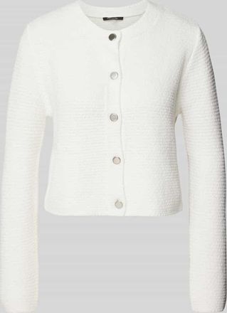 Comma Strickjacke mit Knopfleiste in Weiss, Gr&ouml;&szlig;e 46