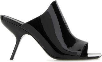 Ferragamo Womens Back Leather Slide Mules - Black - Size EU 38