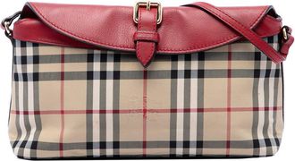 Burberry Pre-owned Burberry Haymarket Check Canvas Leah Crossbody Ladies TCNJA8DHCC1AF4AW