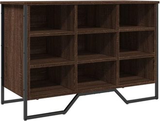 vidaXL Vidaxl - Zapatero de madera de ingeniería roble ahumado 90x38x61,5 cm