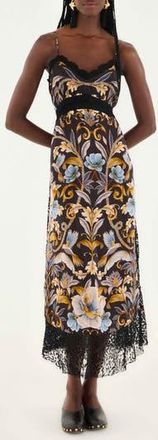 Farm Rio Snake Garden Print Maxi Dress in Black at Nordstrom Rack, Size X-Large