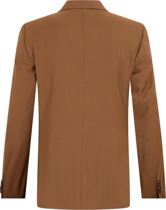 Canali Mens Jacket Double-Breasted Camel Wool Suit & Dinner