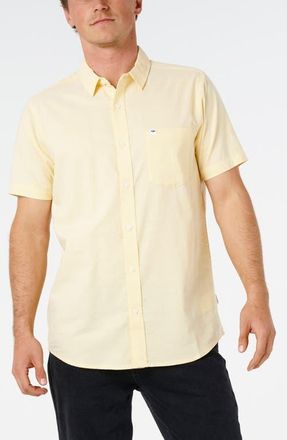 Rip Curl Classic Surf Ourtime Short Sleeve Cotton Button-Up Shirt in Straw at Nordstrom, Size Xx-Large