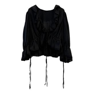 Chlo&eacute; Blouses, female, Black, Size: 2XS Ruffled Silk-Georgette Blouse