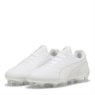 Puma Heren King Ultimate Stevige Grond Voetbalschoenen (Wit)