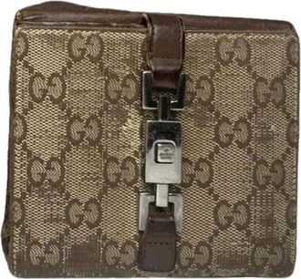 Gucci Pre-owned Wallets, female, Beige, Size: ONE SIZE Pre-owned Leather Wallet