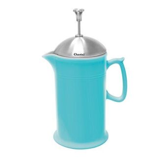 Chantal 28 ounce Ceramic French Press with Stainless Plunger in Aqua at Nordstrom