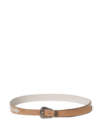 Brunello Cucinelli two-tone detailed buckle belt - men - Calf Leather - 110 - Brown