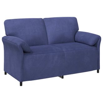 vidaXL Sof&aacute; De 2 Plazas Azul Polic&iacute;a 158 X 83 X 95 Cm Terciopelo Vidaxl