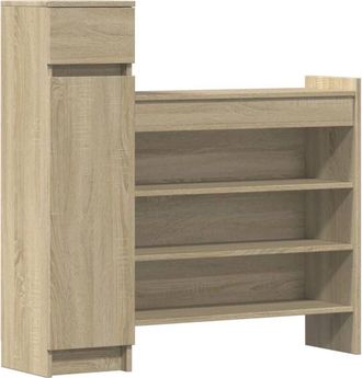 vidaXL Vidaxl - Shoe Cabinet Sonoma Oak 100.5x28x100 cm Engineered Wood
