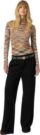 Missoni High-neck Sweater In Flame Smooth Knit in Black & Brown at Nordstrom, Size 42 It