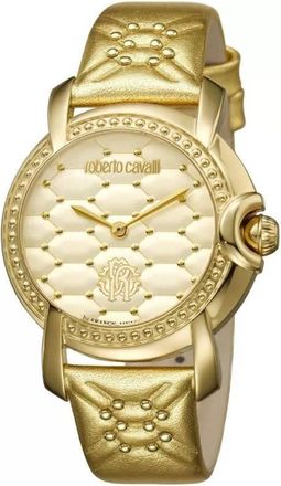 Roberto Cavalli by Franck Muller Quilted Quartz Champagne Dial Ladies Watch CWLFAR-IFAAP-FM099