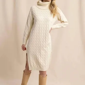 Southern Tide Brea Sweater Dress In Sand White
