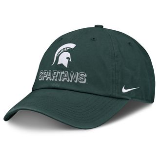 Nike Michigan State On-Field Club Gameday Nike Mens College Adjustable Hat in Green | NC013EYMST-MBJ