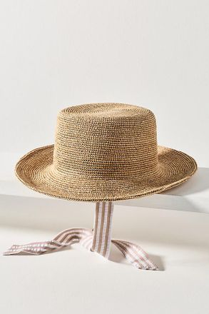 Wyeth Nyc Crochet Raffia Bucket Hat