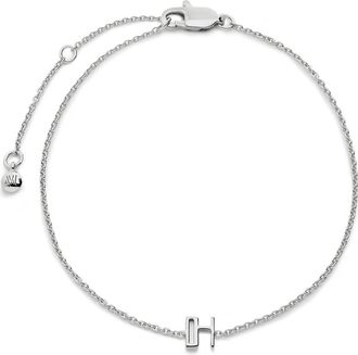 Monica Vinader Initial Pendant Bracelet in Sterling Silver H at Nordstrom