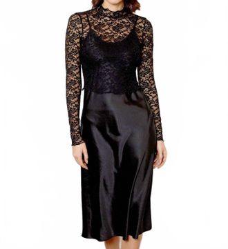 dh New York Lace Midi Dress In Black