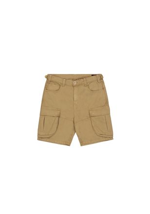 Alpha Industries Shorts ALPHA INDUSTRIES Canvas Cargo Short, Herren, Gr. 30, Normalgr&ouml;ssen, gr&uuml;n (khaki), Obermaterial: 100% Baumwolle, Hosen Shorts