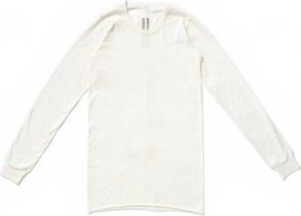 Rick Owens Womens Basic Long Sleeve Tee Shirt In Milk