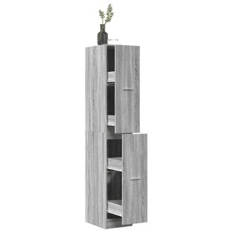 Berkfield Home Apothecary Cabinet&not;Grey Sonoma 30x41x174.5 cm Engineered Wood in Grey