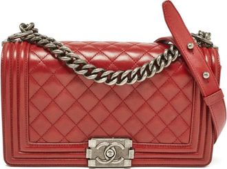 Chanel Borsa a spalla Boy Chanel - Rosso