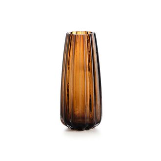 IVV oyster tall amber glass vase h-29 cm