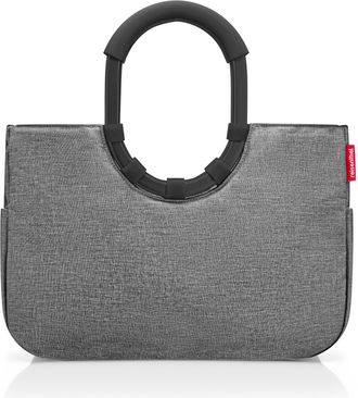 Reisenthel Shopper REISENTHEL loopshopper M Frame, Damen, Gr. B/H/T: 40cm x 26cm x 20cm, schwarz (schwarz, silbergrau), Polyester, Taschen Shopper