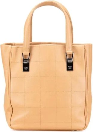 Chanel Pre-owned Tote Bags, female, Beige, Size: ONE SIZE Pre-owned Leather chanel-bags