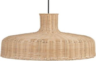 Beliani L&aacute;mpara De Techo De Rat&aacute;n Beige Natural 108 Cm Hecho A Mano Boho Tamarin