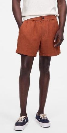 Madewell Everywear Linen Shorts in Terracotta at Nordstrom Rack, Size Xx-Large