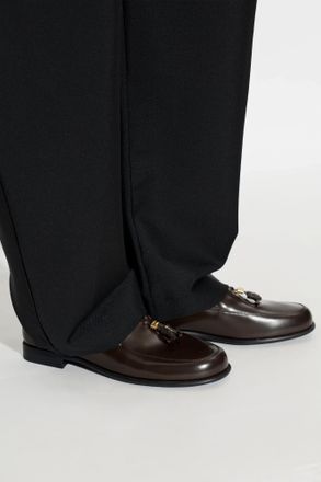 Tod's Leather Loafers Shoes, Womens, Brown